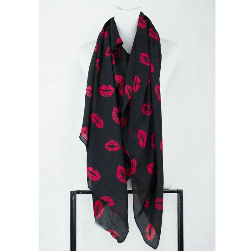 Brand Square Scarf Banada Tassel Bohemian Cashew Shawl Red Lips Printed Scarf Navy Blue Stripes Scarves As Valentines Gift YG580