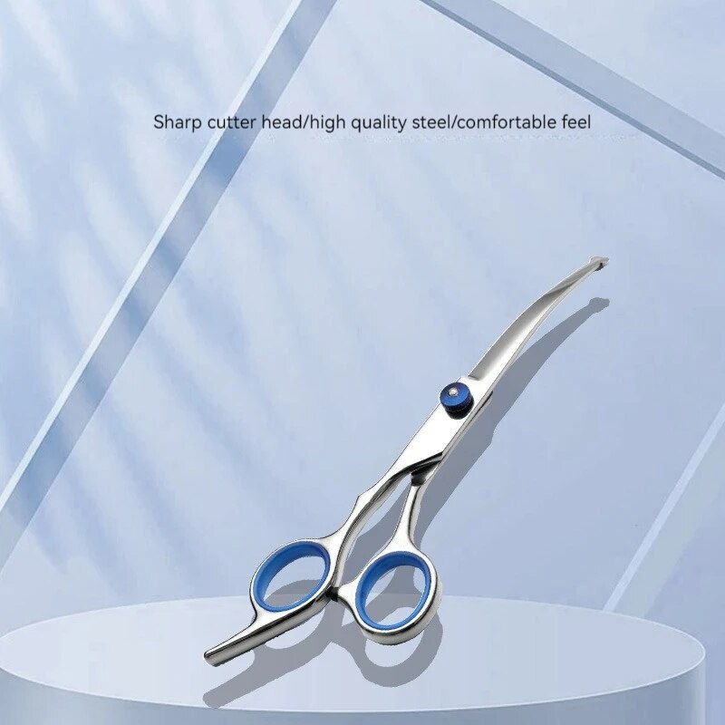 Curved Scissors Round Head Barber Scissors Home Hairdressing Scissors Shaving Scissors Hairdressing Tools