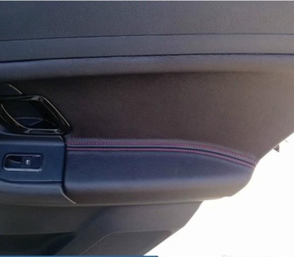 Microfiber Leather Front / Rear Door Panels Armrest Cover For Skoda Fabia 2008 2009 2010 2011 2012 2013 2014 car interior