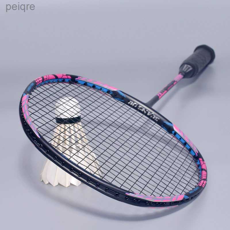 Badminton Rackets Badminton Rackets Adult 4U Offensive Racket Carbon Fiber Professional Single Racquet Outdoor Sports Training Accessories 230608