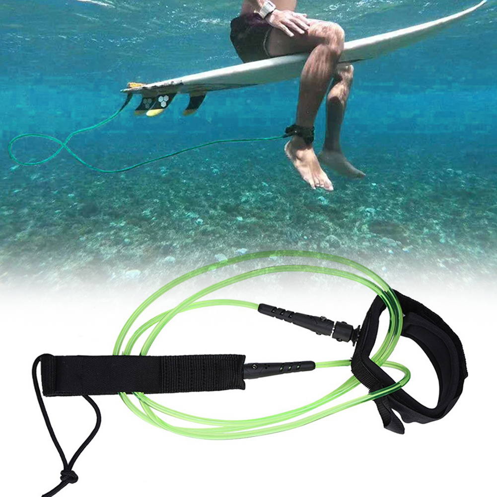 1PCS Rope 6inch 5.5MM Diameter Green Rope With Paper Card Surfboard Foot Ropes Paddle Board Ropes TPU Water Sports Accessories