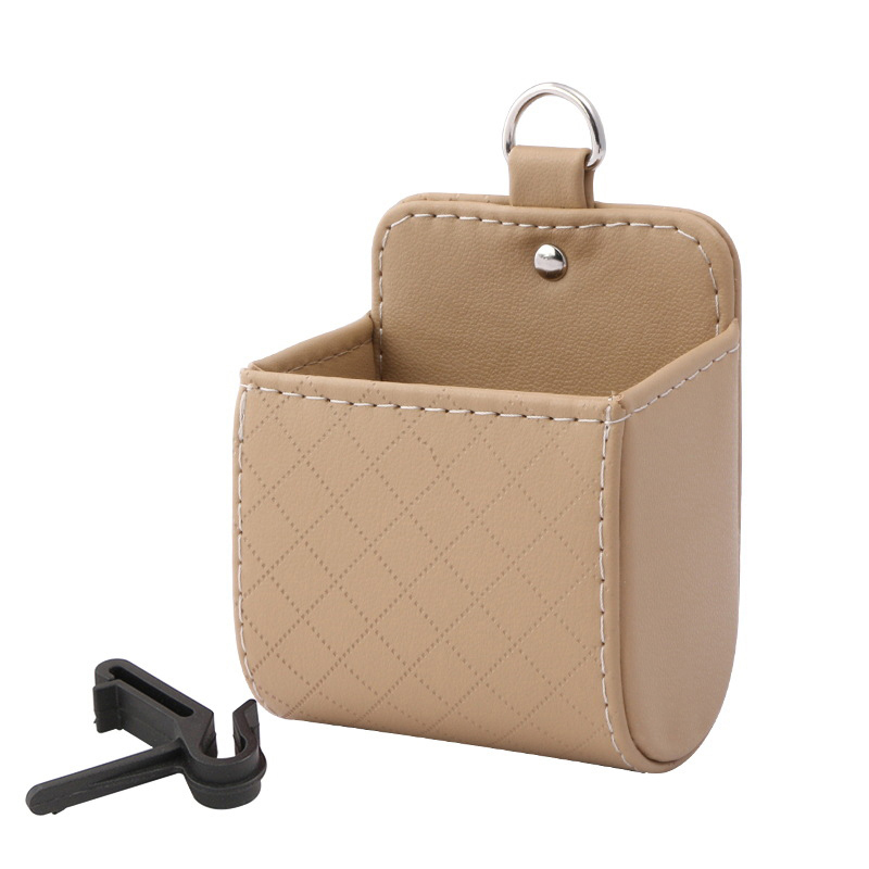 Car Air Outlet Mobile Phone Pocket Organizer Holder Hanging Sundries Storage Glasses Bag Auto Accessories Stowing Tidying