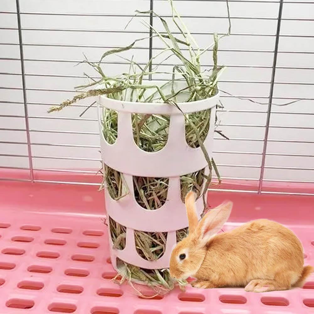 Rabbit Hay Feeder, Bunny Hanging Cage Manger Hay Holder Rack for Small Animal Chinchilla Guinea Pig Rat