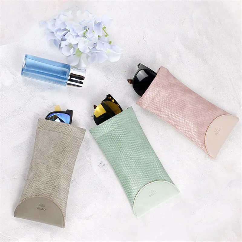 Snake Pu Leather Eyewear Cases Glasses Box Sunglasses Bag Spectacle Bag Eyewear Accessories For Women Men