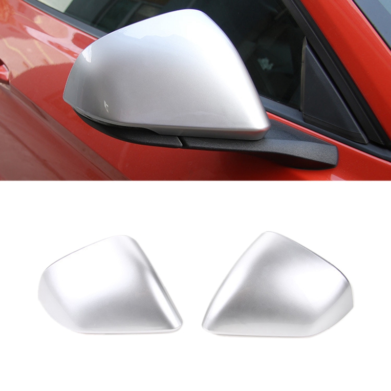 Car Silver Exterior Rear View Side Mirror Cover Trim For Ford Mustang 2015-2020