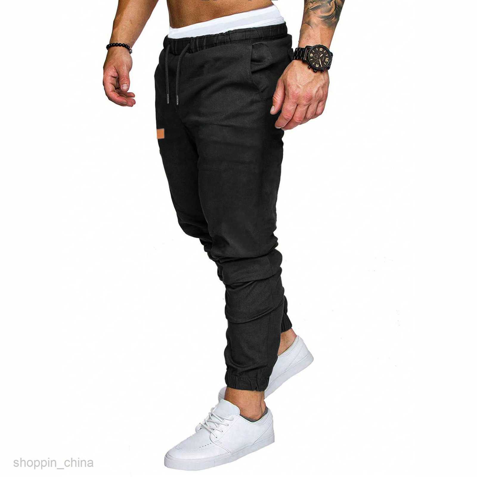 Men's Pants Leisure sports pants size new workwear pants for Male autumn solid color casual sports loose straight leg pants
