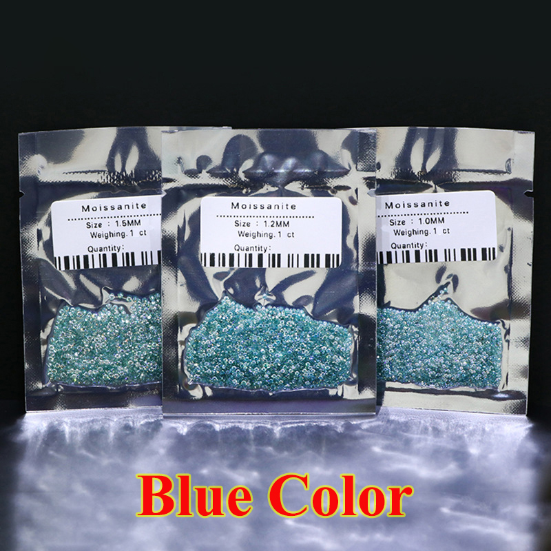 Wholesale 1ct Small Size Stones Loose Moissanites 0.8mm-3mm D Color VVS1 Lab Grown Black Color Moissanite Diamonds Beads