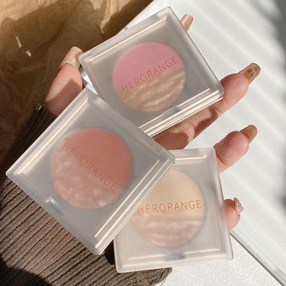 Two-color 3d Embossed Highlighter Powder Palette Three-dimensional Brightening Highlight Long-lasting Bronzers Makeup V7x2