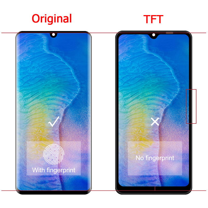 Original P30 Pro LCD For Huawei P30 Pro Display LCD With Frame 6.47" VOG L04 L09 L29 TL00 Touch Screen Digitizer Panel Assembly