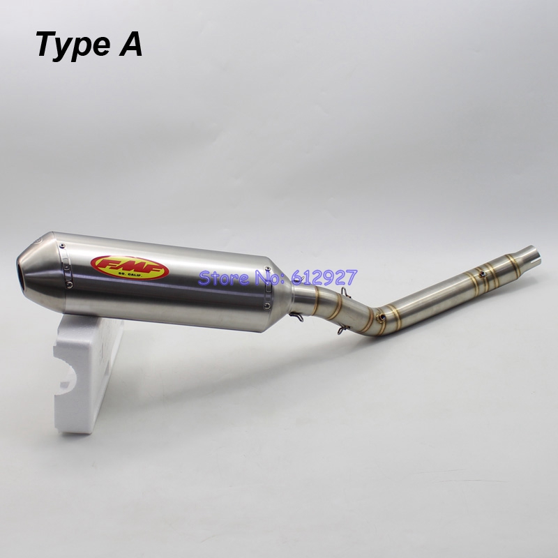 For Suzuki DRZ400 DR Z400 DRZ 400 Slip On Exhaust Pipe System Motorcycle Middle Link Tube Connect FMF Muffler Escape Moto