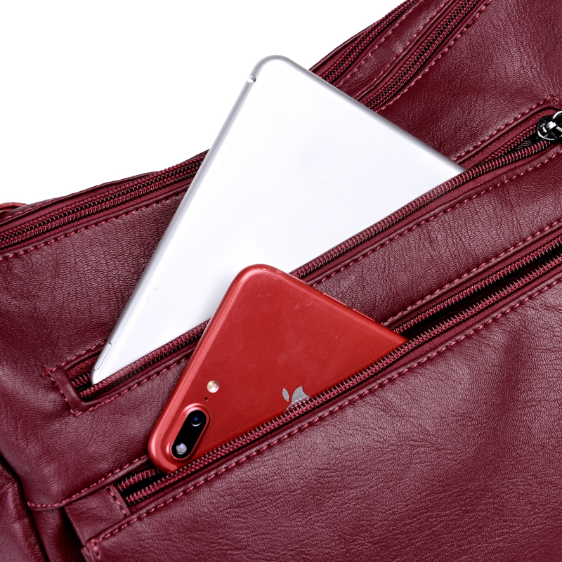 Many Pocket Big Crossbody Bags For Women 2019 Sac A Main Femme Leather Luxury Handbags Women Bags Designer Handbags High Quality
