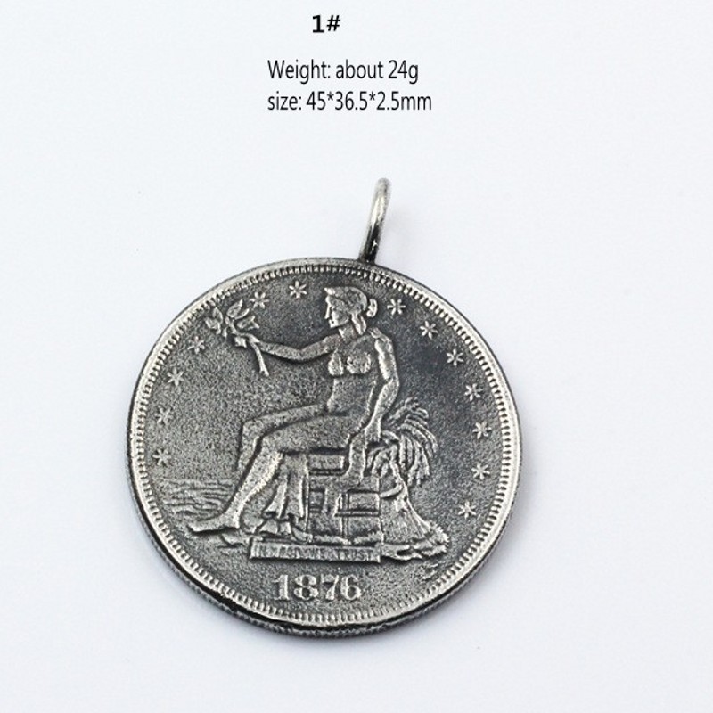 BOCAI New 100% Solid S925 Silver ancient coin Pendant handmade ancient Rome Egypt Greece Silver Currency Man and Woman Pendants