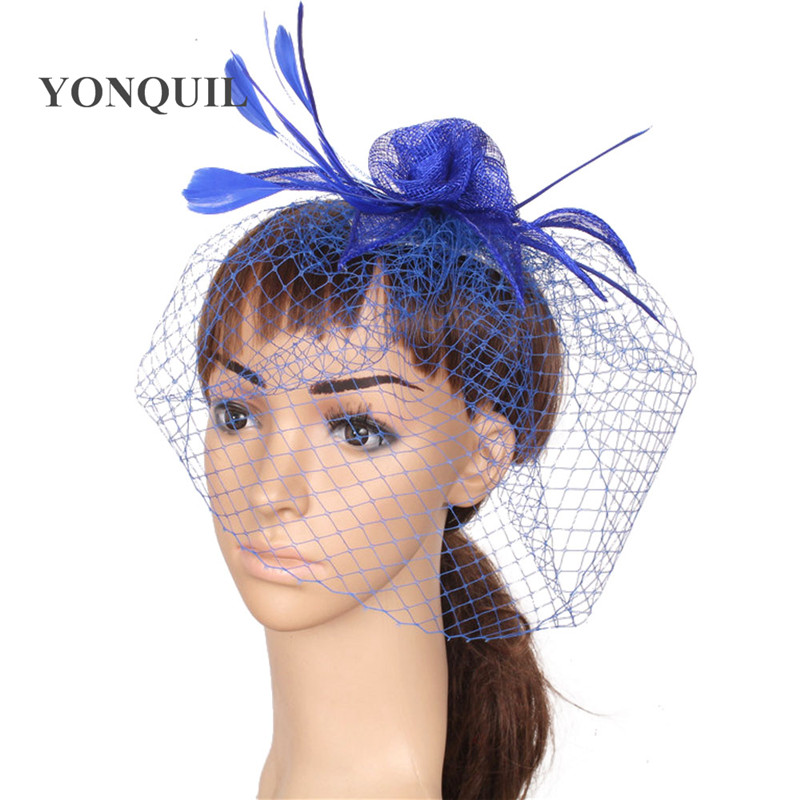 21 Colors High Quality Sinamay DIY Rose Hair Fascinators Bridal Veils Mesh Hats Accessories For Elegaht Women Party Wedding