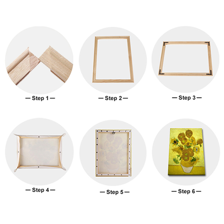 Wooden Picture 30x40 40x60 50x70cm Natural Wood Wall Frame Stretcher Oil Diamond Painting Photo Frames Living Room Decor H260306