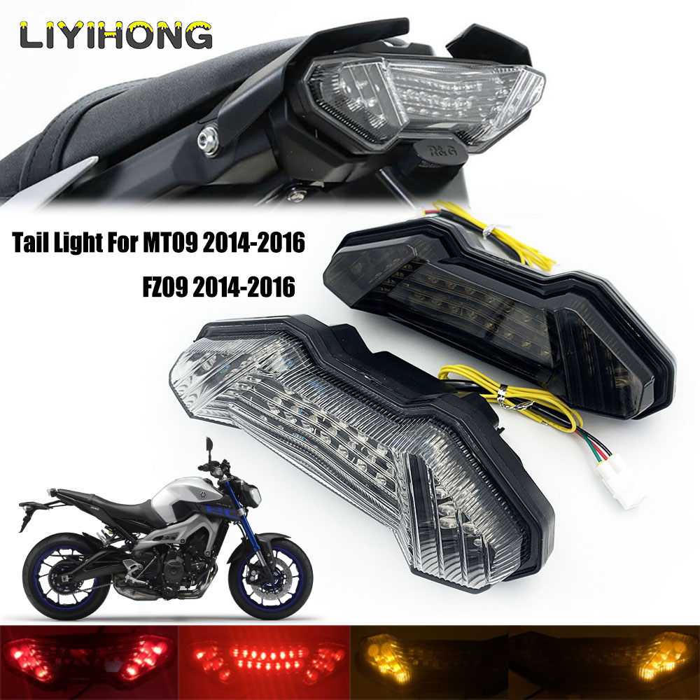 Motorcycle LED Tail Light Turn Signal Lamp Assembly for YAMAHA MT-09 FZ-09 14-16 FJ-09 MT09 Tracer 15-16