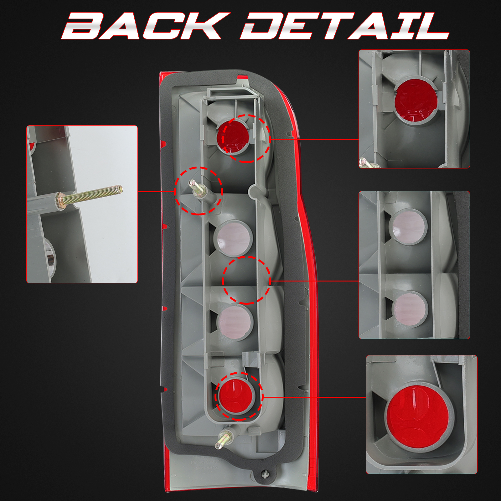 Tail Light for Ford Transit MK7 2006-2014 Tail Light Covers Rear Light Without Bulb Tail Lamp Shell