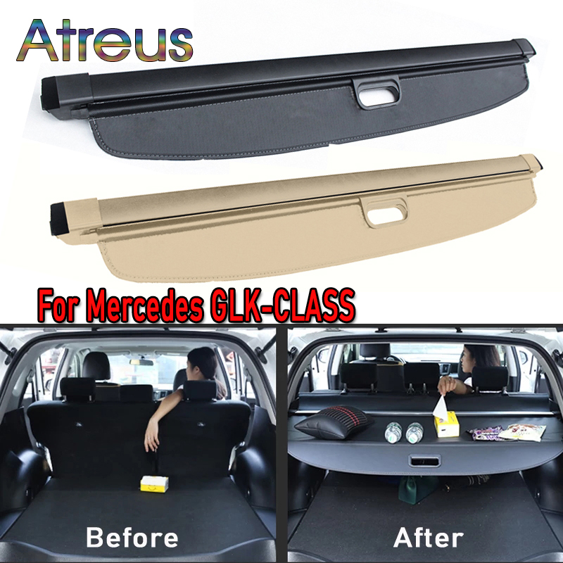 Trunk Parcel Shelf Cover for Mercedes Benz X204 GLK GLK-Class GLK350 GLK300 Retractable Rear Racks Spacer Curtain Accessories