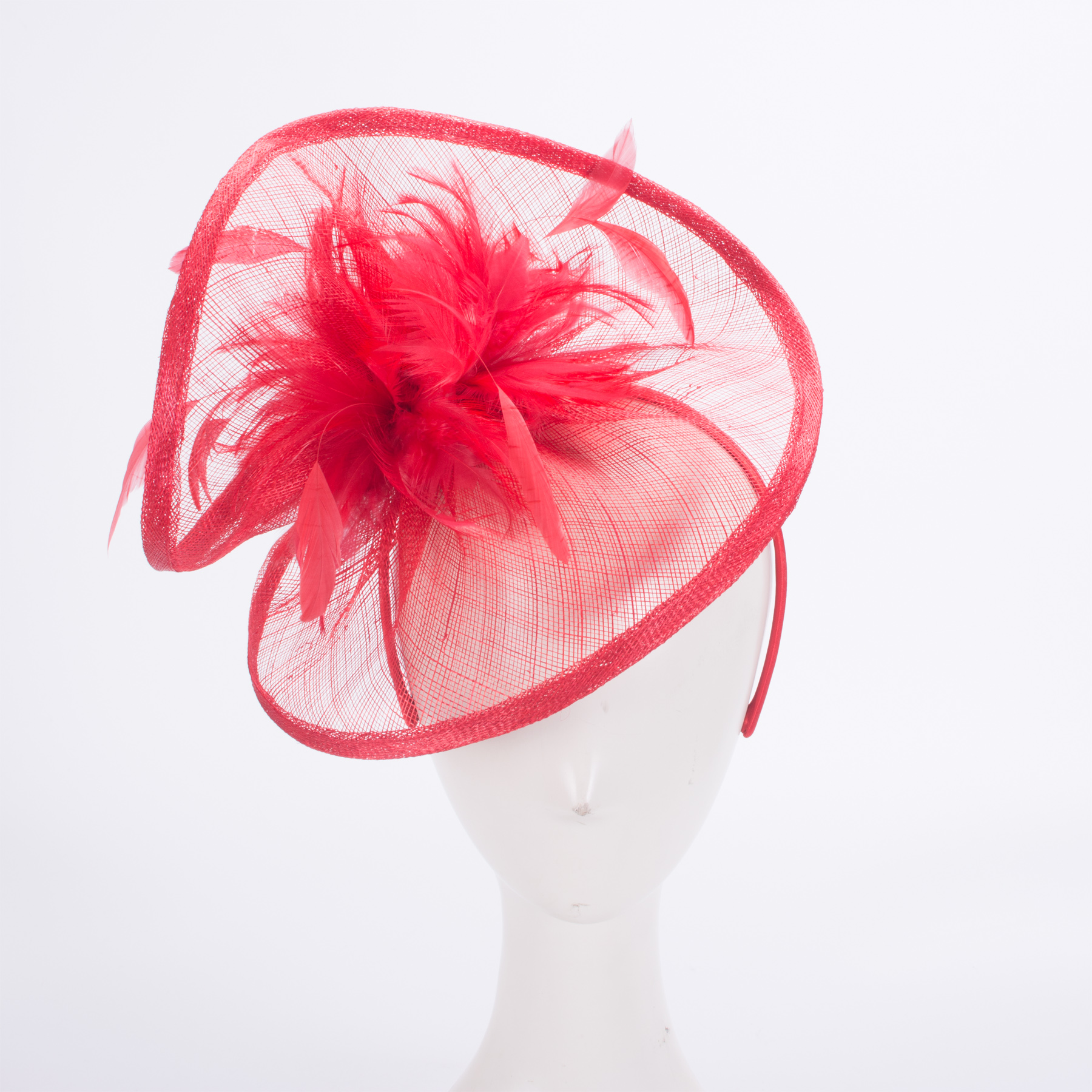 Womens Kentucky Derby Sinamay Saucer Fascinators Wedding Church Racing Hats Headband Headpiece T470