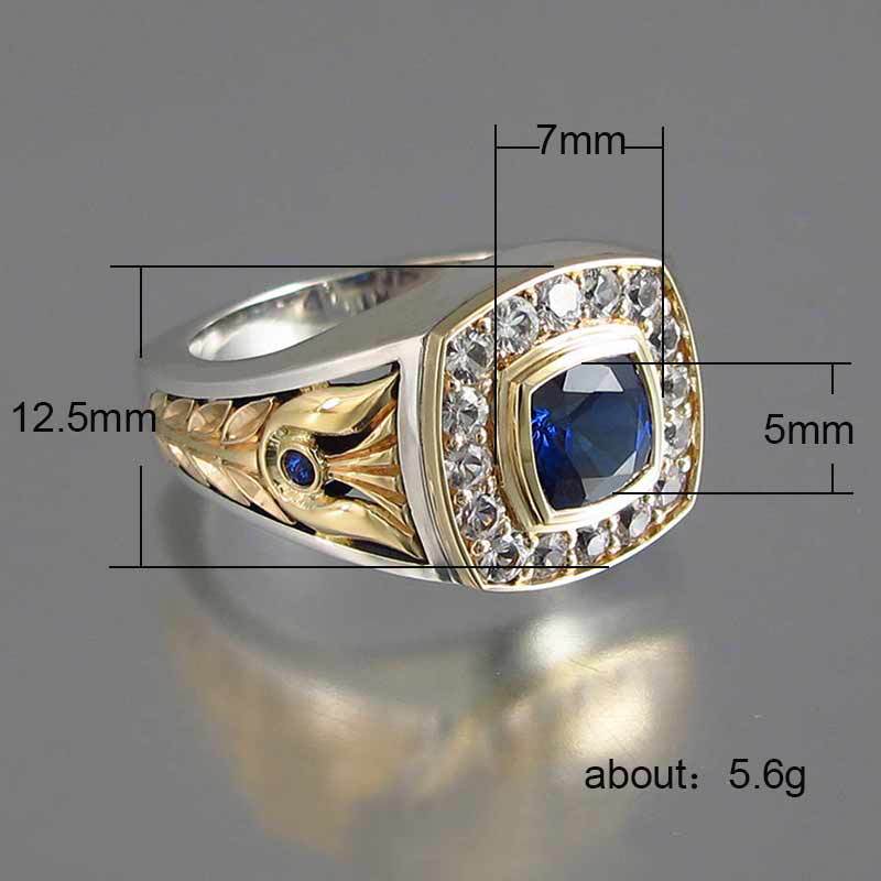 CAOSHI Luxury Classic Style Square Shape Rings for Men Gorgeous Eternity Jewelry Wedding Anniversary Gift for Couples Wholesale