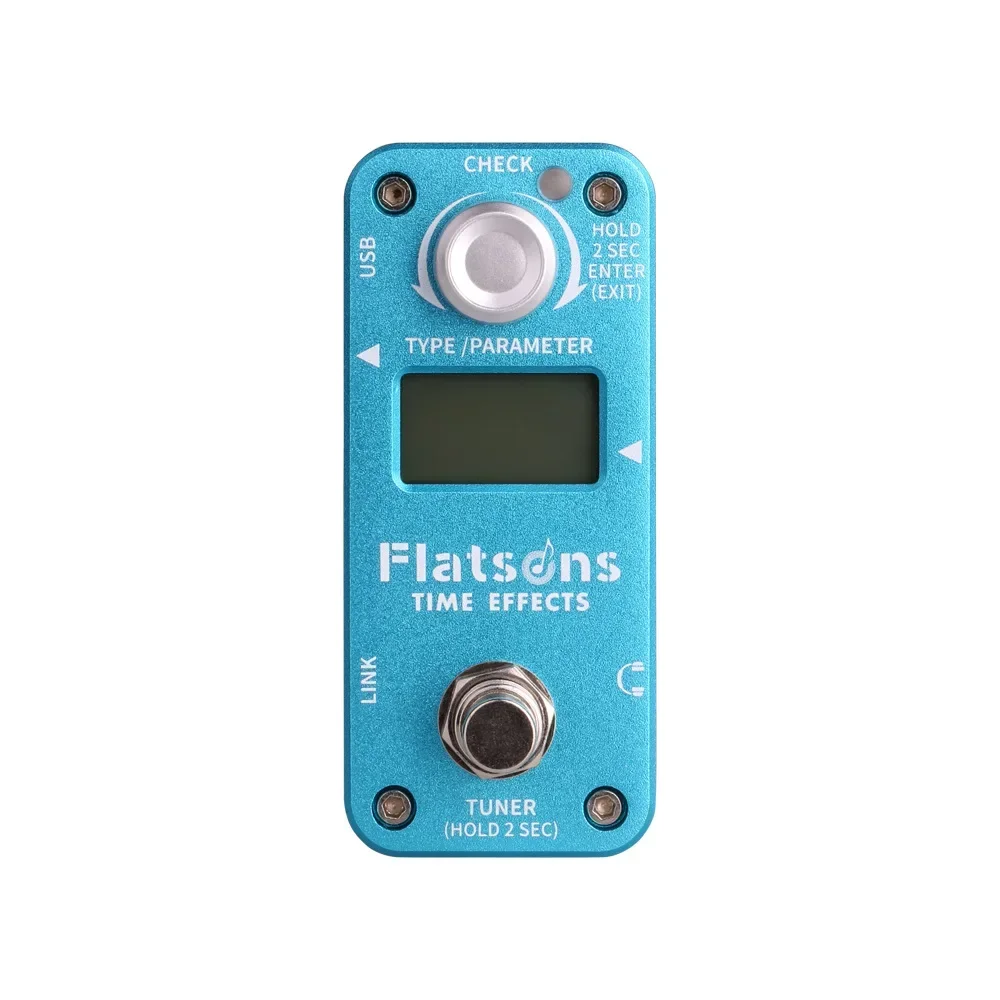 Flatsons FTE2 Time Electric Guitar Effects Peda Mini Pedal Delay Reverb and Tuning Meters Effect Electric Guitar Accessories