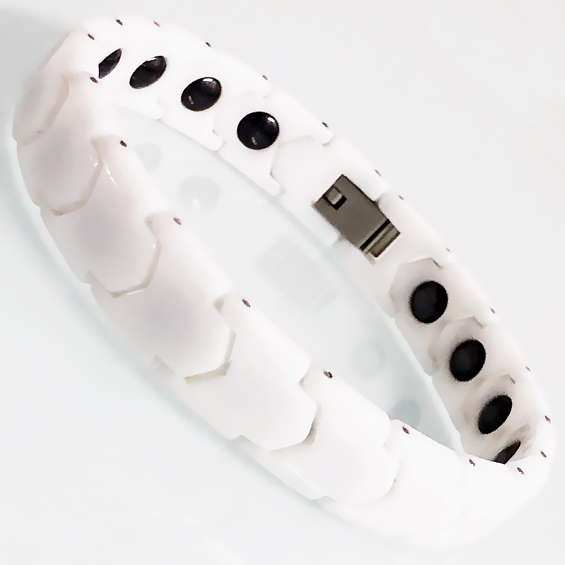 Elegant White Ceramic On Hand Bracelets Men Women Health Care Hematite Magnetic Therapy Bracelet Homme Wristband Armband Jewelry