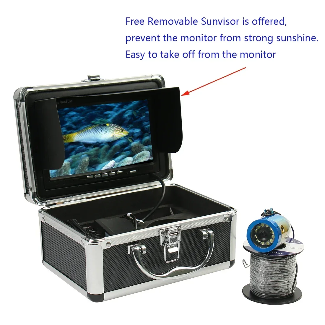 Underwater Fishing Camera 7inch TFT Monitor Fish Finder Deeply IP68 Waterproof with DVR Optional SY7000 for Ice Lake Fishing