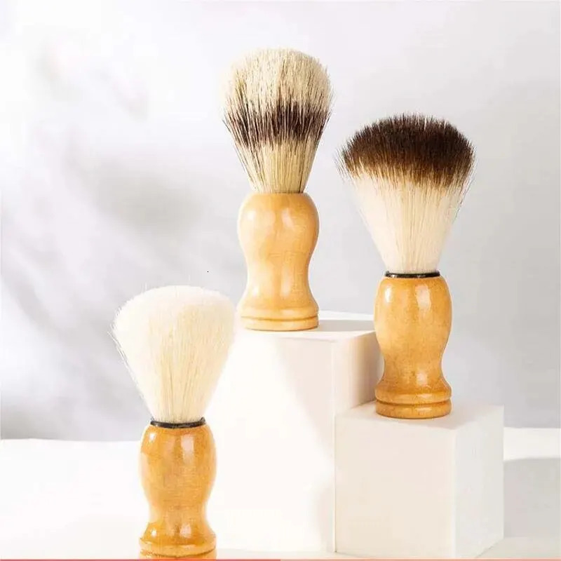 2PCS Shaving Brush Soft Bristle Brush Lather Soap Soft And Comfortable With No Shedding Aseptic Moustache Brush 240624