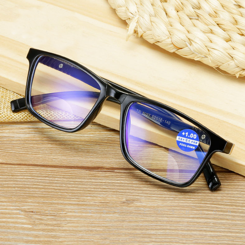 Zilead New Invisible Bifocal Reading Glasses Anti Blue Light Presbyopic Eyeglasses For Women Men Diopter+1.0+1.5+2.0+2.5+3.0+4.0