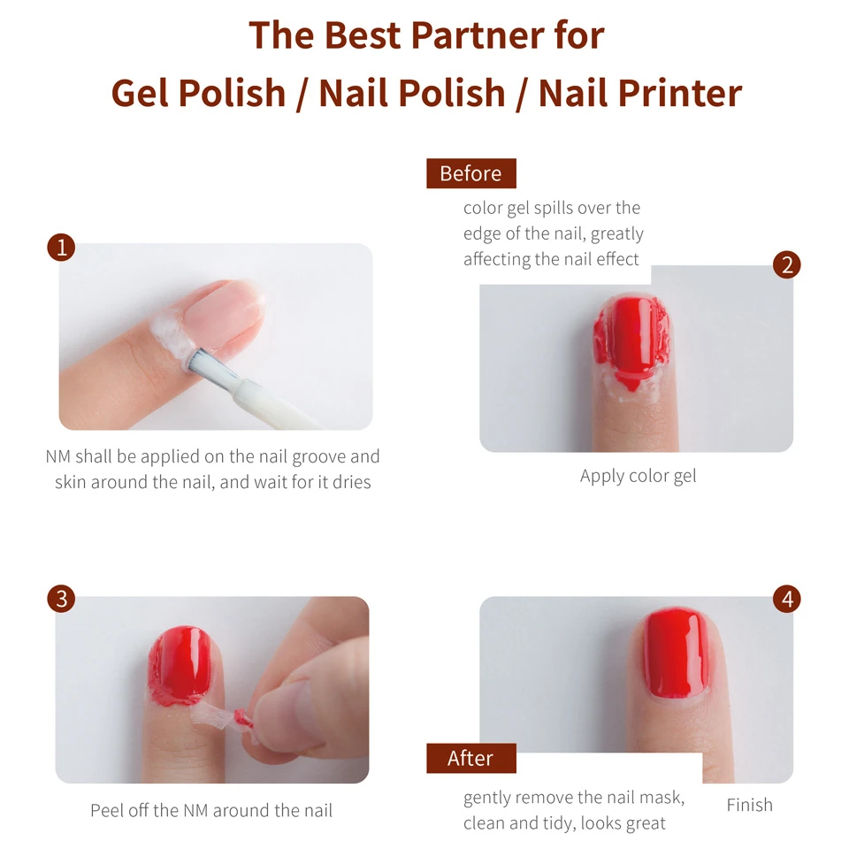 Print Gel For Nail Pringter o2nails professional 3d nail printer Gel Polish Nail Polish PG4 PG0 NM Nail Mask Top Gel Base Gel