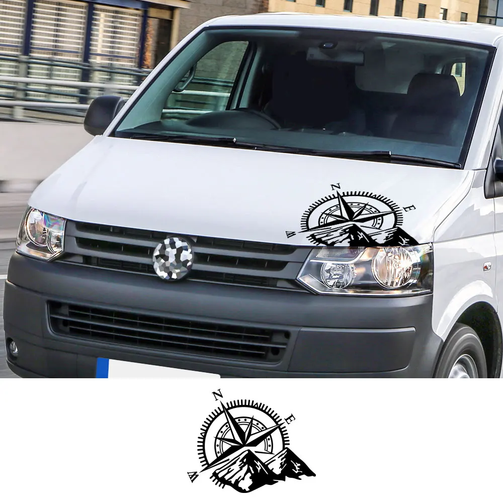Car Stickers Camper Van COMPASS Graphics Body Decor Vinyl Film Decals Accessories For Volkswagen VW Transporter T4 T5 T6