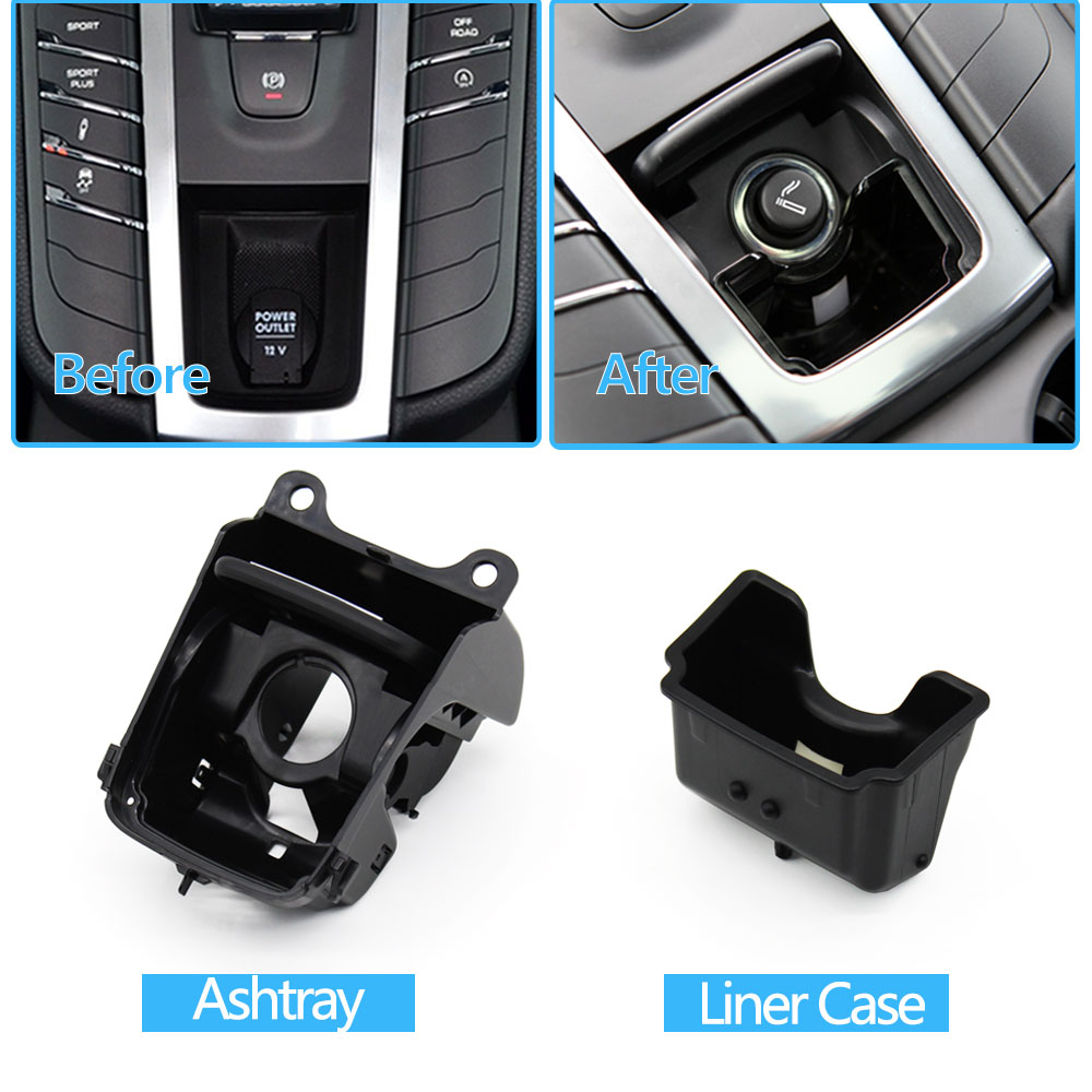 Car Central Console Ashtray Box Liner Case For Porsche Macan 95B 2014 2015 2016 2017 2018 2019 2020 95B857311,95B857273