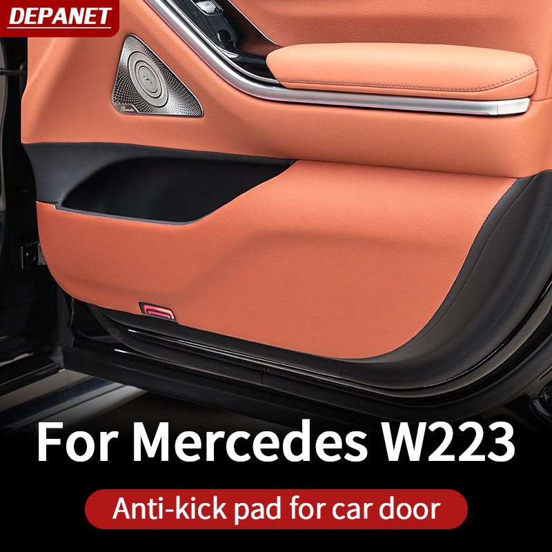 Door kick pad for 2021~2023 Mercedes w223 S series 400 450 550 480 accessories