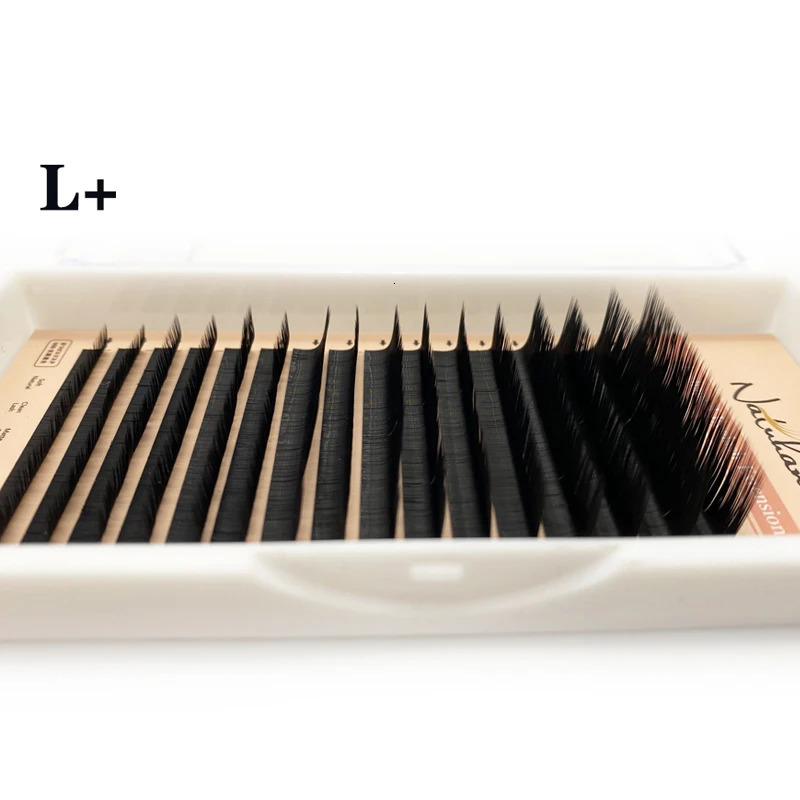 L / L / LC / LD / LU Curl False Eyelash Extensions Matte Black 8-15mm Mixed PBT Mink Eyelashes L M Shaped Lashes for Makeup 240624