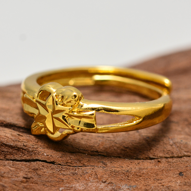 Annayoy New Free size Gold Color Various RingS Copper Metal Arab Turkey Wedding Big Rings Jewelry Gifts for Women Men