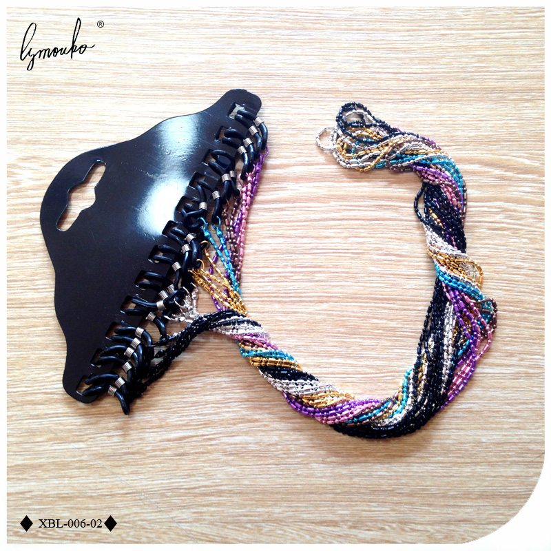 Lymouko 12pcs/Lot Metal Lanyards String of Colorful Beaded Glasses Strong with Sunglasses Holder Neck Cord Non-slip Strap Rope