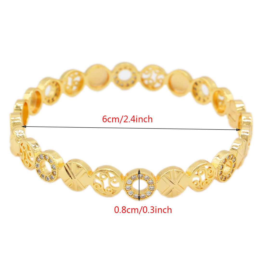 Apingxun Dubai Gold Color Bangle New Design For Women Bridal Wedding Jewelry African/Indian/Ethiopian Bracelet Party Gift 0203-4