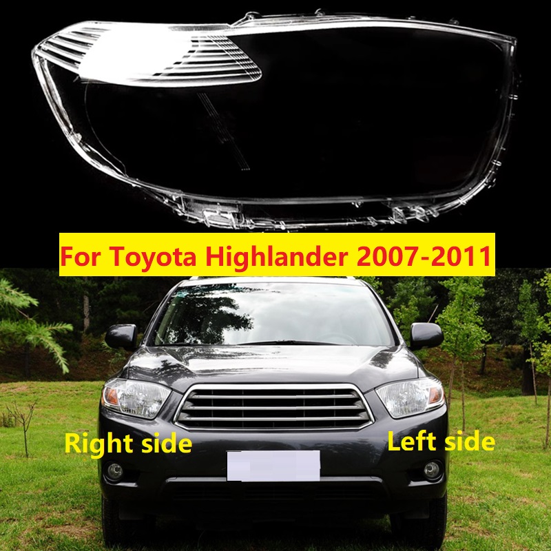 For Toyota Highlander 2007 2008 2009 2010 2011 Headlights Cover Headlamp Shell Lamp Shade Transparent Lampshade Plexiglass Lens