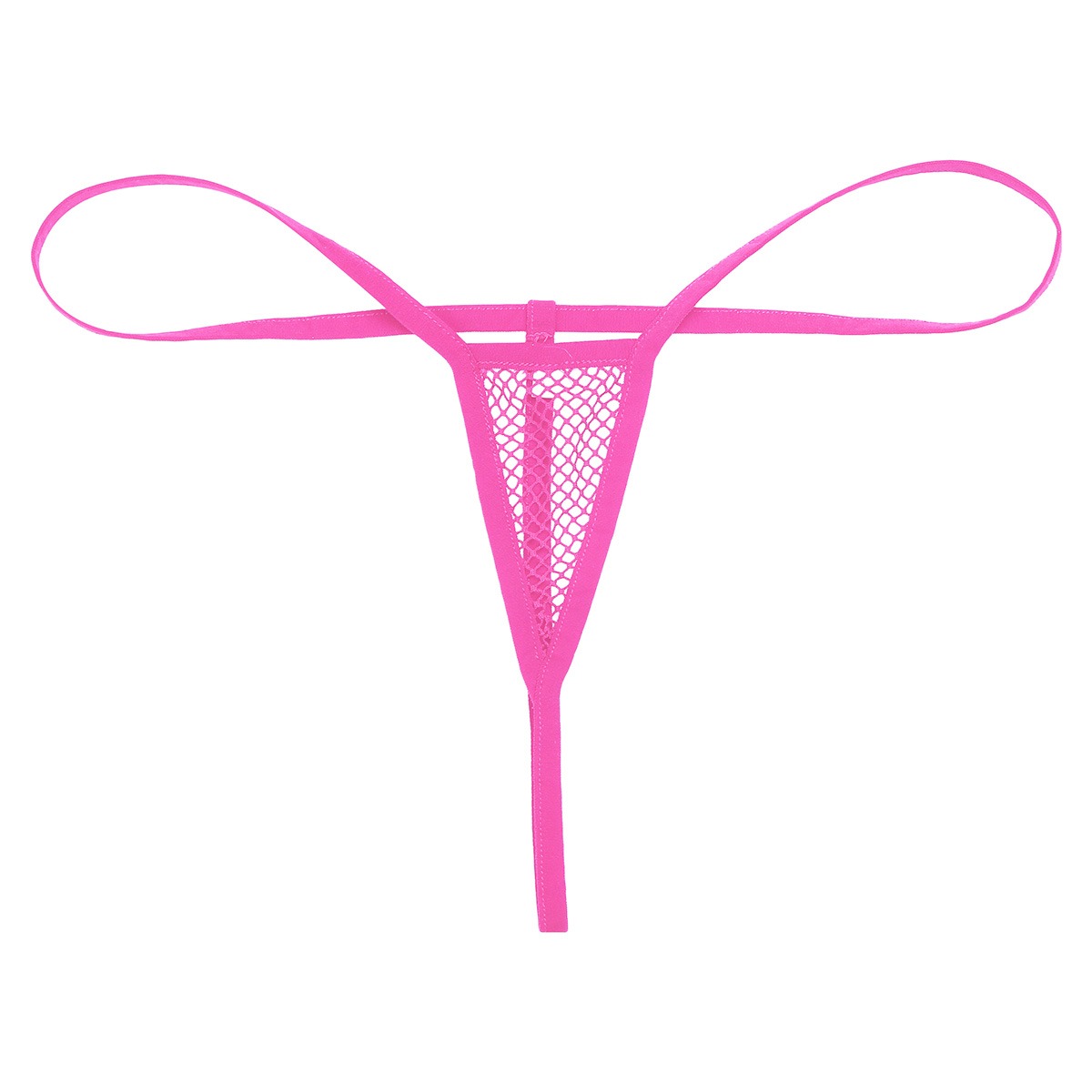 Women's Sheer See Through Fishnet Briefs Underwear Stretchy Low Rise G-String Mini Micro T-Back Thong Tanga Bikini Panties