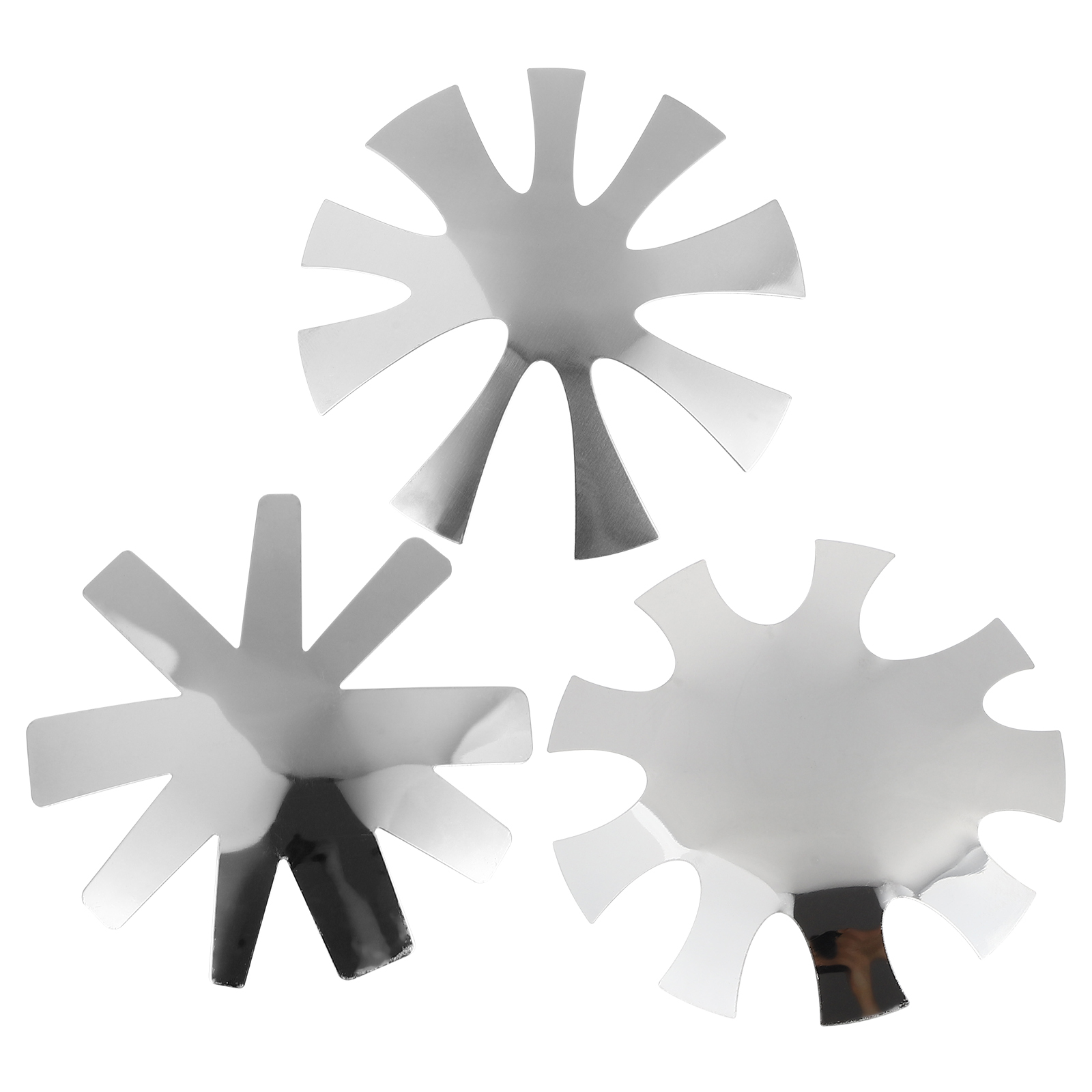 3 Pcs Nail Art French Plate Trimmer Cutter Module Shape Steel Template Gel Manicure