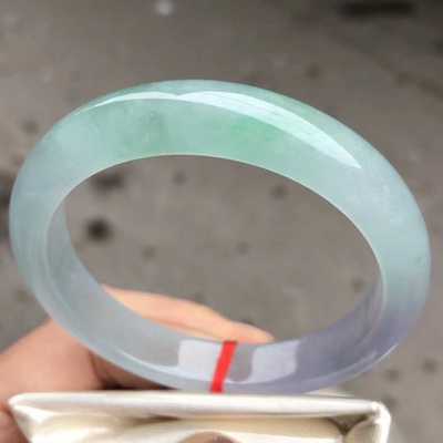 Zheru Jewelry Natural Burmese Jade 54-62mm Two-tone Bangle Elegant Jewelry Best Gift