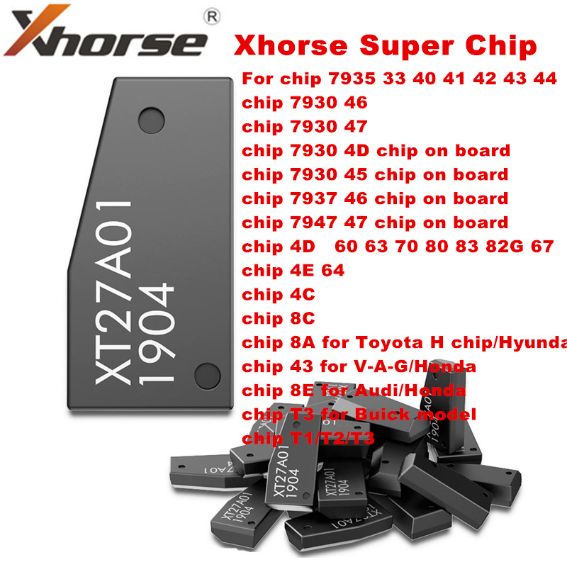 Xhorse VVDI Super Chip XT27A01 XT27A66 Transponder for ID46/40/43/4D/8C/8A/T3/47 for VVDI2 VVDI Key Tool/Mini Key Tool