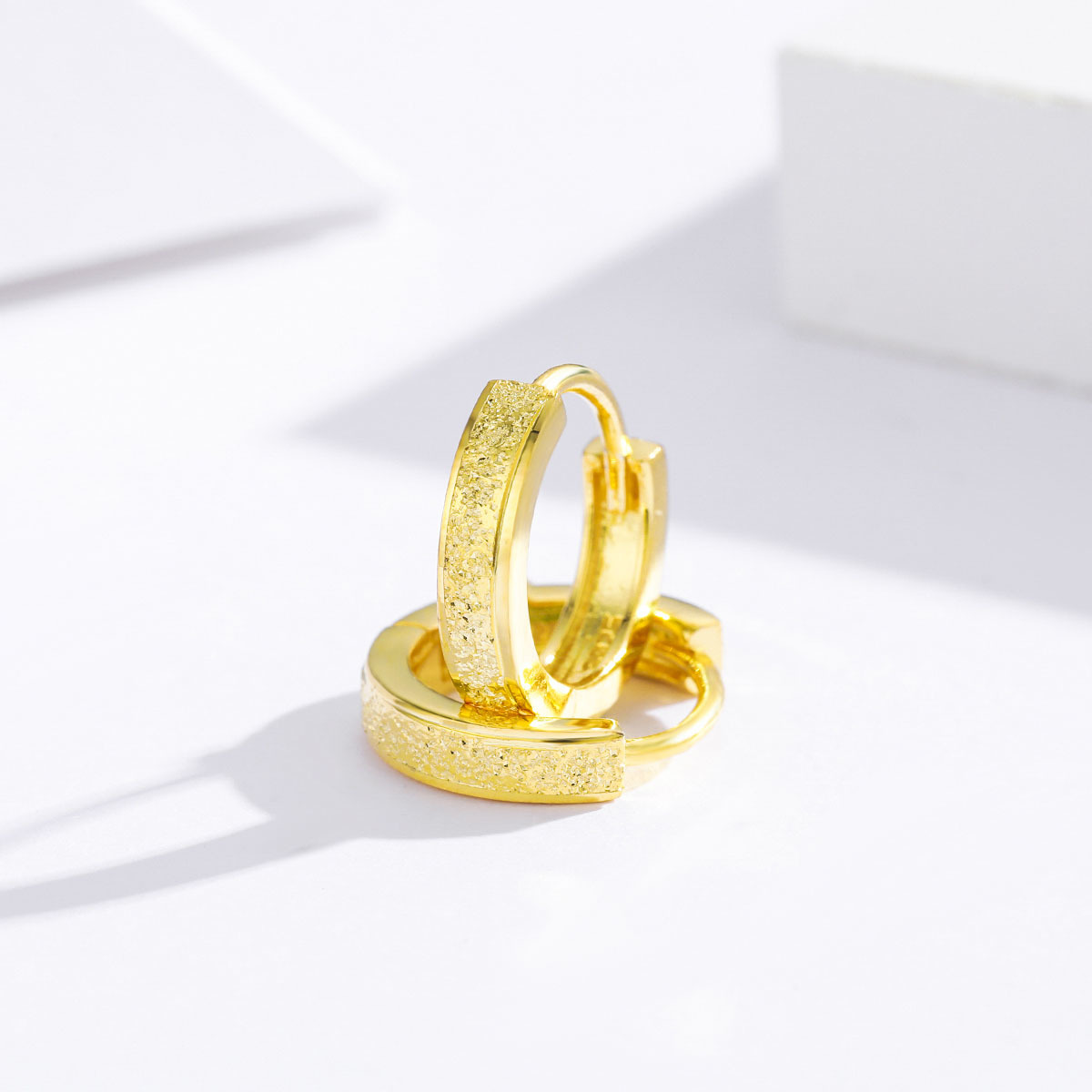 Cute 925 Sterling Silver Glitter Circle Small Loop Huggies Hoop Earrings For Women Jewelry Kids Baby Toddler Girls Arose Aretes