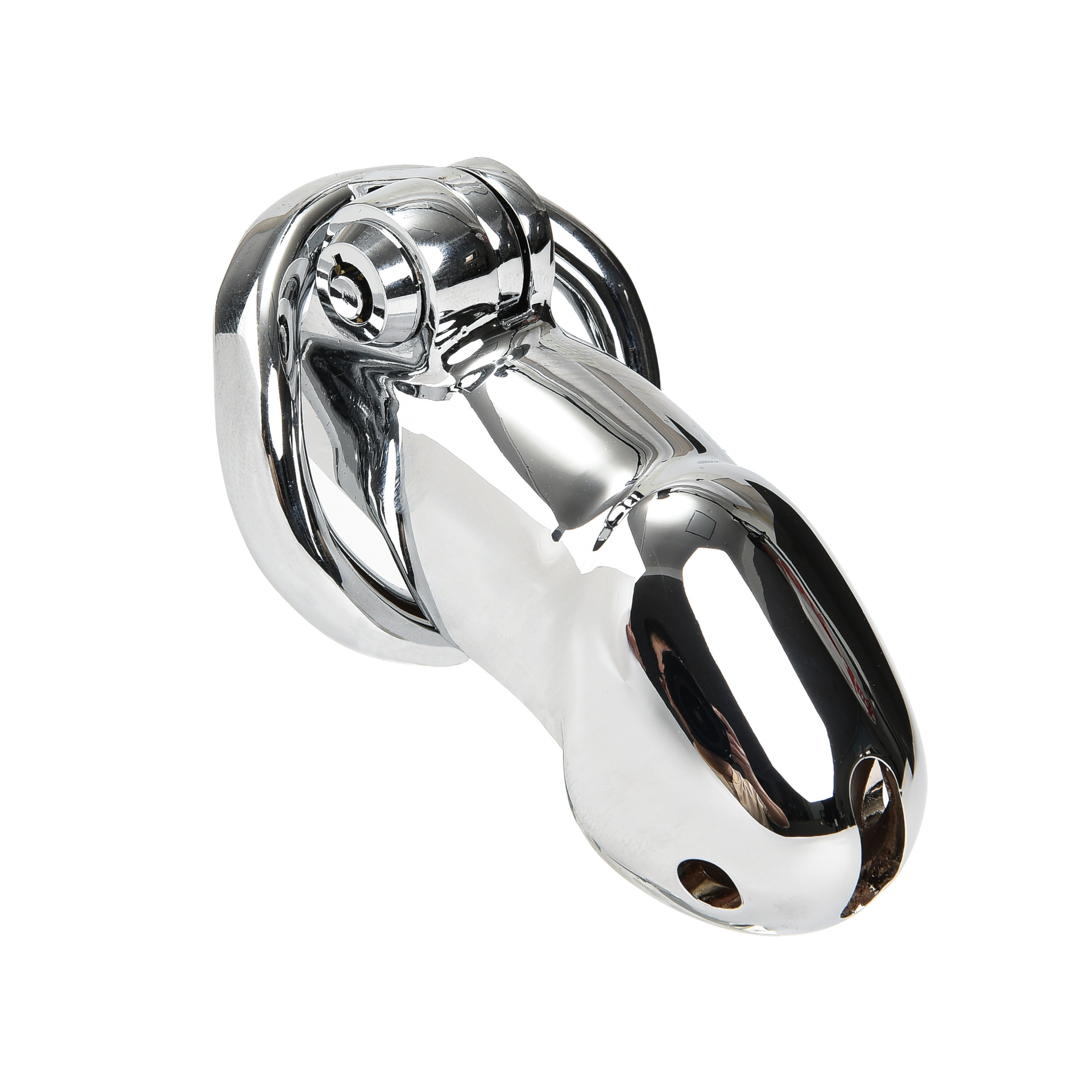 Male Metal Click&Lock Penis Cage Lock Bird Chastity Cage Cock Ring Slave Bondage Device Preventing Escape Sexy Toys for Men Gay