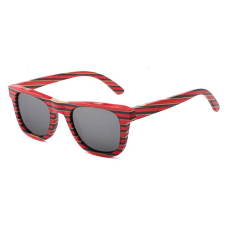 BerWer New 100% Real Wood Sunglasses Polarized Handmade Skateboard Wood Mens Sunglass Men Gafas Oculos De Sol