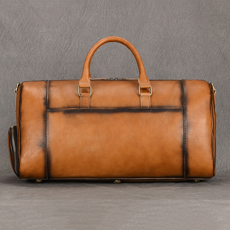 Duffle Mens Vintage Style Travel Bag, Genuine Cowhide Leather Large Weekender With Shoe Compartment, Handcrafted Overnight Bag New Free Delivery Desig