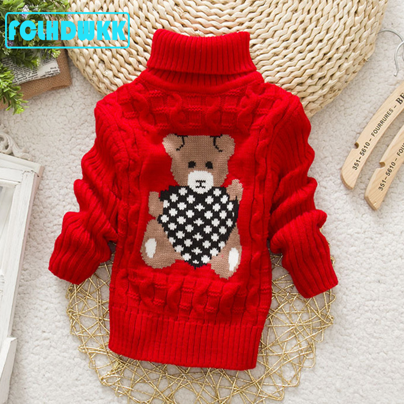 18M-8T Boys Girls Sweaters Turtleneck Solid Baby Kids Sweaters Soft Warm Long Sleeve Turtleneck Autumn Winter Sweaters For Girls