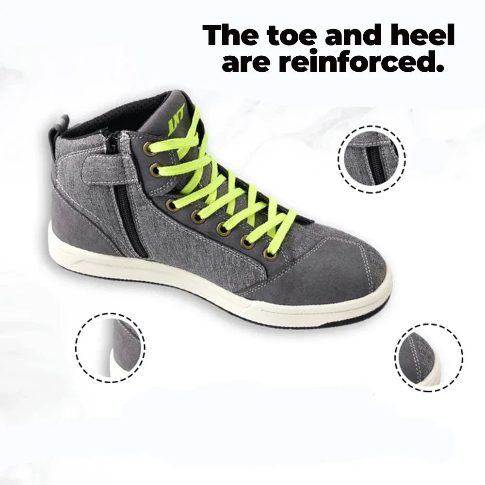 Motorcycle Boots for Men Racing Shoes Riding Off-road Motorbike Equipment Breathable Black Durable Comfortable Soft Protection
