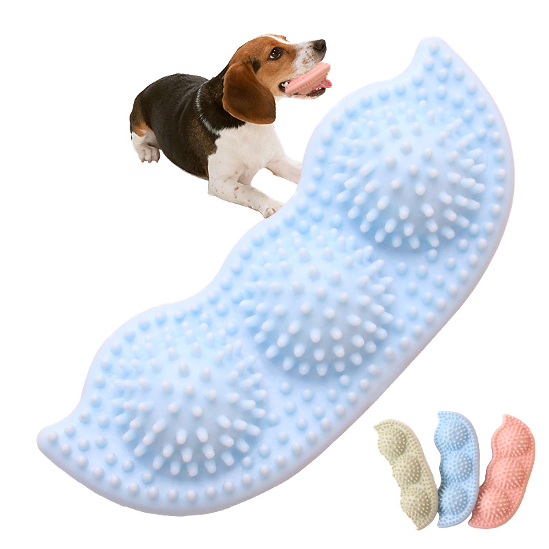 Pea Shaped Dog Chew Toy For Small Dogs Bite Resistant Dog Toothbrush Pet Molar Stick Dental Care Pets Training Interactive Toys