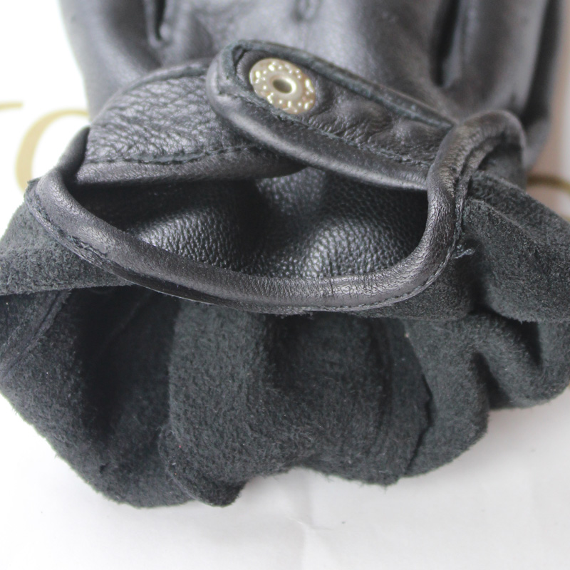 Driving Hot Men's Luxurious sheepskin Winter Autumn Driving Keep Warm Gloves Cashmere Tactical gloves Black Outdoor Sports