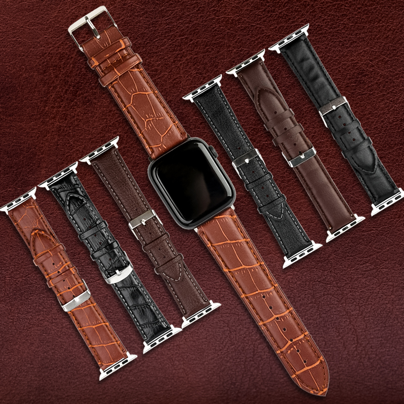 Leather strap For Apple watch band 8 Ultra 7 49mm 45mm 41mm 44mm 40mm 42mm 38mm Smartwatch wristband bracelet iWatch 6 SE 5 4 3